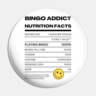 Bingo Addict Nutrition Tee Pin