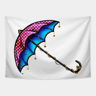 Red & Blue Umbrella Tapestry