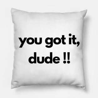 you got it, dude !! Pillow