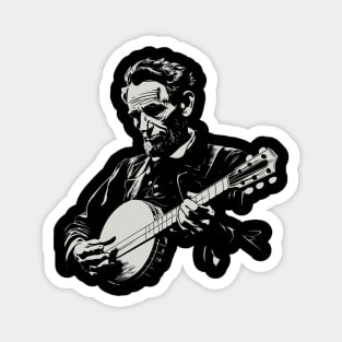 Abraham Lincoln Banjo Player Funny Founding Fathers Magnet