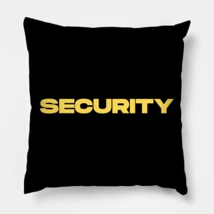 Security in Yellow Lettering Pillow