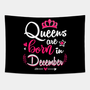 Women Queens Are Born In December Tapestry