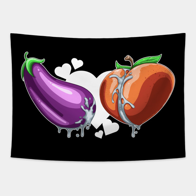 Eggplant And Peach True Love Love Tapestry Teepublic