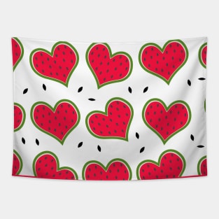 Watermelon shape of heart. Tapestry