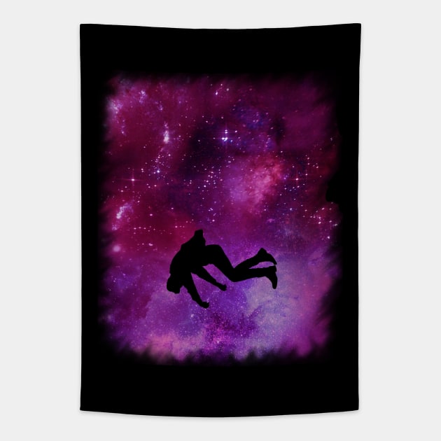 Purple space dream Tapestry by Sinmara