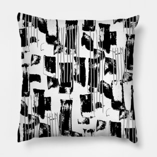 Black and White Handmade Stripes Pillow