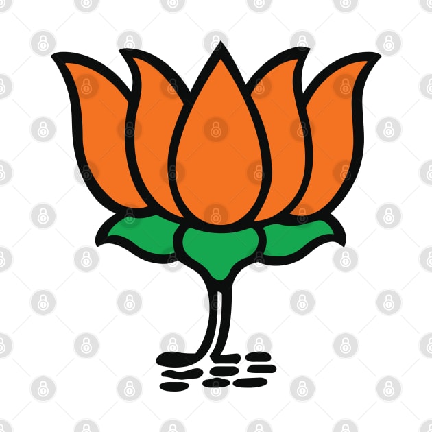 BJP Lotus Design Narendra Modi India BJP Supporter by alltheprints