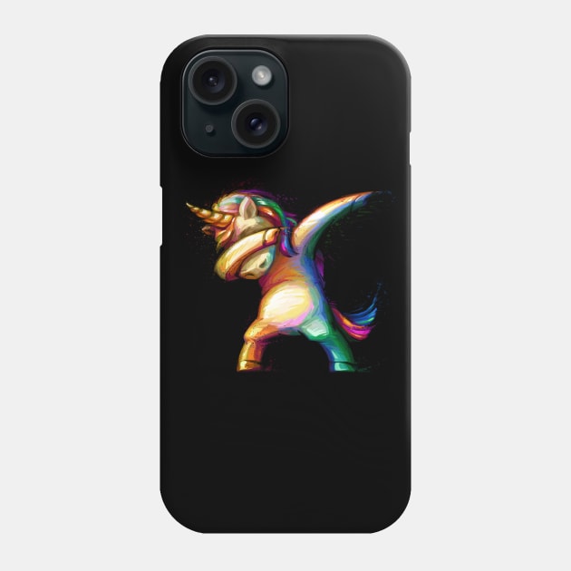 Dabbing Unicorn Phone Case by stonemask