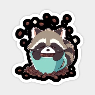 raccoon coffee Magnet