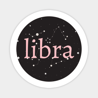 Libra Zodiac Sign Star Circle Magnet
