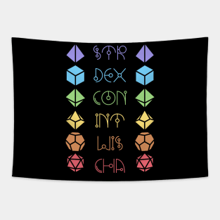Character Abilities Dice Rainbow Tapestry
