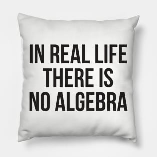 In real life there is no algebra Pillow