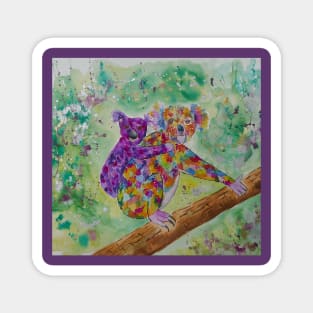 Colourful Mother and Baby Koala Bears Magnet