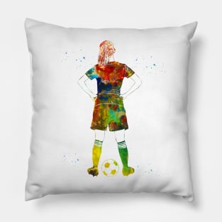 Soccer Player Girl Pillow