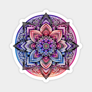 Serenity Mandala 3 - Pink, Purple and Blue Magnet