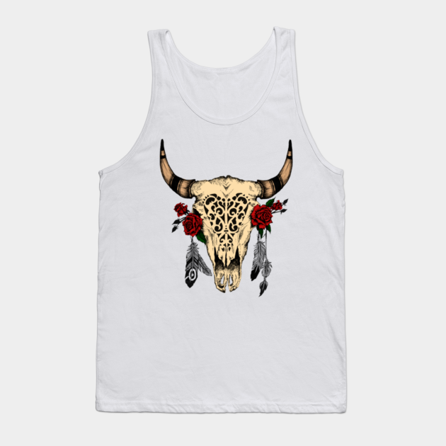 bull skull tank top