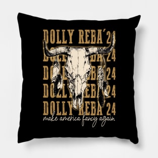 Dolly Reba '24: Chic Tee for Fans of Country Royalty Make America Fancy Again Pillow