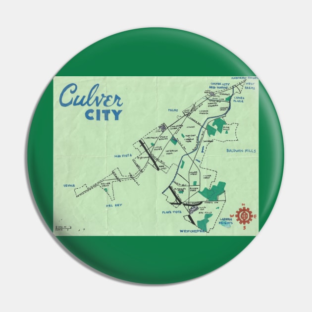 Culver City Pin by PendersleighAndSonsCartography