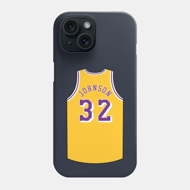 Magic Johnson Los Angeles Jersey Qiangy Phone Case by qiangdade