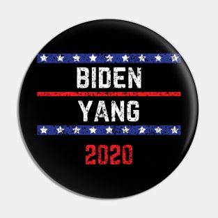 Joe Biden 2020 and Andrew Yang on the One Ticket. Biden Yang 2020 Vintage Distressed Pin