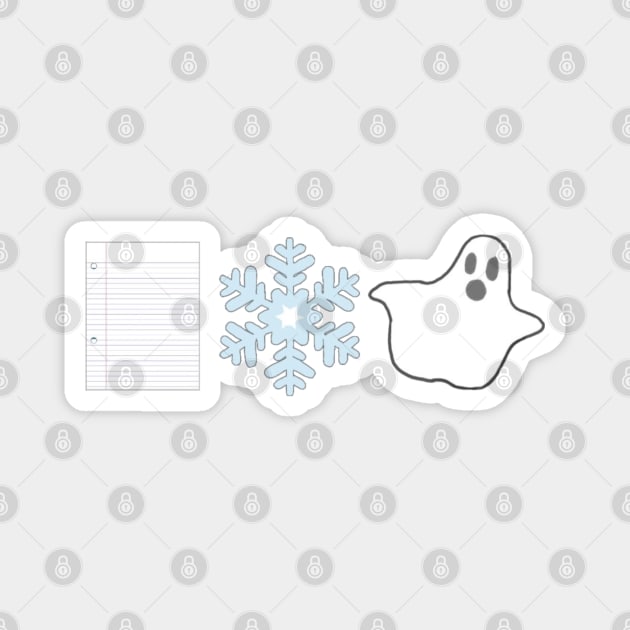 Paper, Snow, A Ghost! Magnet by sunkissed