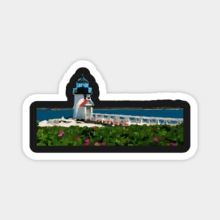 Brant Point Lighthouse Nantucket - Watercolor Effect Magnet