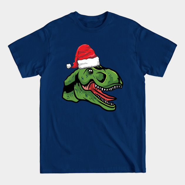 Discover Santa Hat-Wearing T-Rex Funny Christmas Holiday - Christmas T Rex - T-Shirt