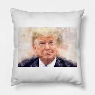 Donald Trump smiling. President of the United States Pillow