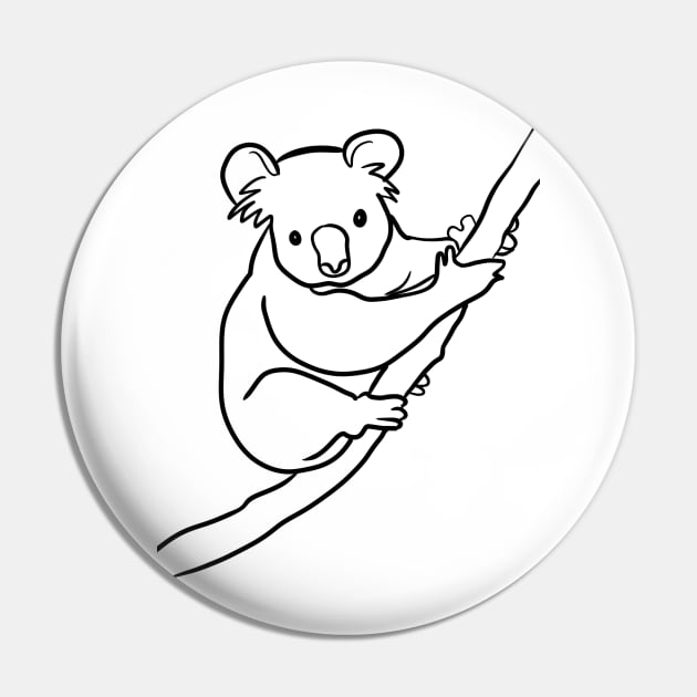 Stick figure koala Pin by WelshDesigns