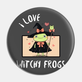 Full Attire I Love Witchy Frogs Pin