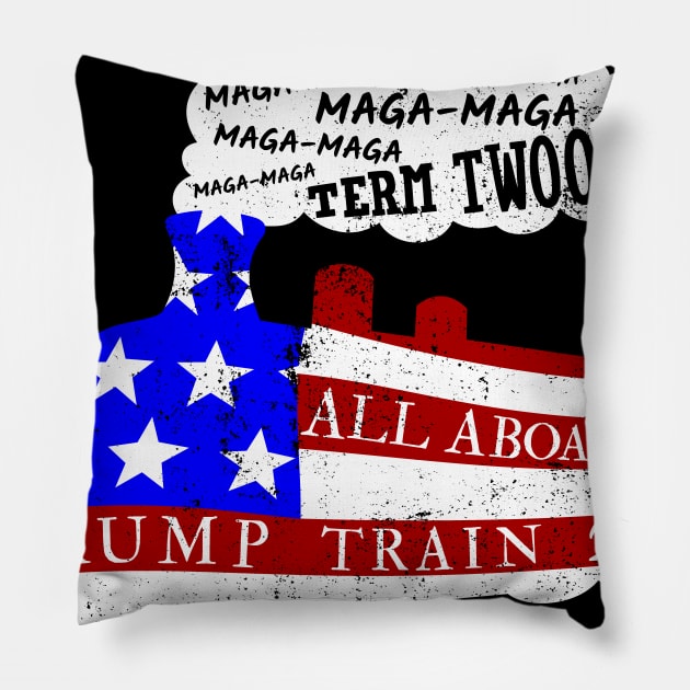 Trump Train 2020 maga reelect donald trump republican Pillow by RedPillNation