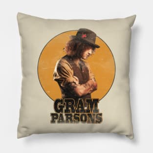 gram parsons /// retro Pillow