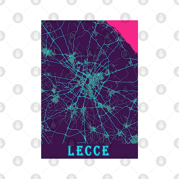 Lecce Neon City Map by tienstencil