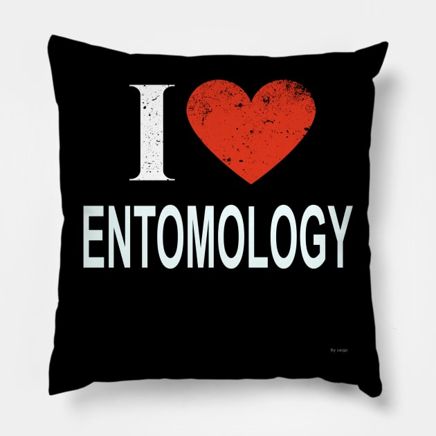 I Love Entomology - Gift for Entomologist in the field of Entomology Pillow by giftideas