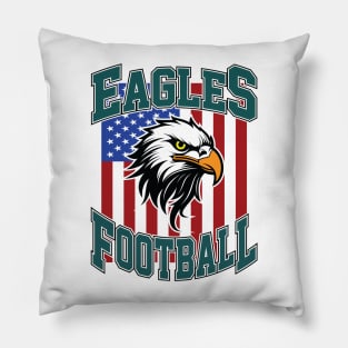 Retro Eagles Football Pillow