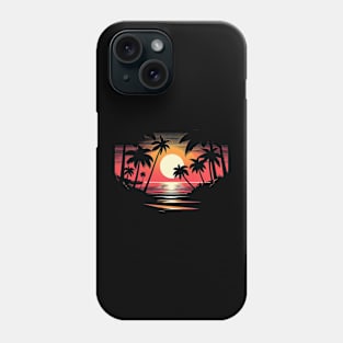 palm tree sunset Phone Case