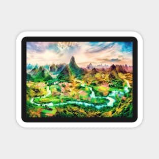 China landscape oil painting Magnet