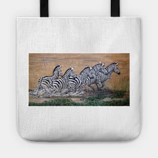 GALLOPING ZEBRAS Tote