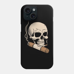 Skull with Cigarette Phone Case