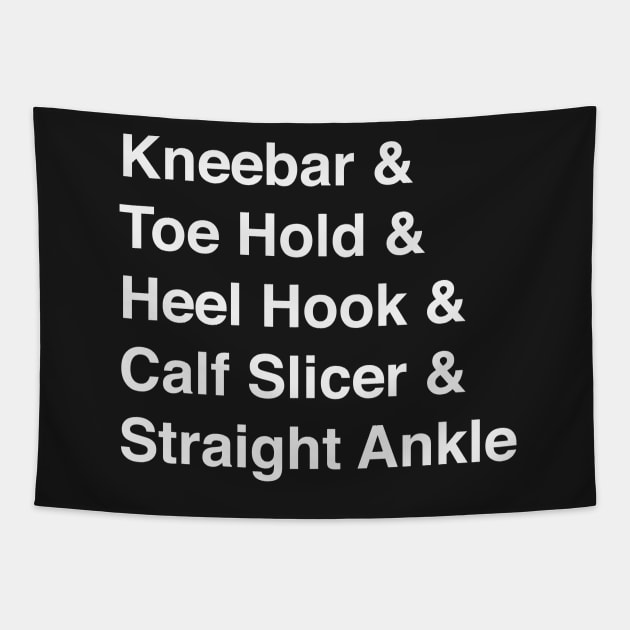 BJJ Leg Lock Helvetica List Tapestry by Kyle O'Briant