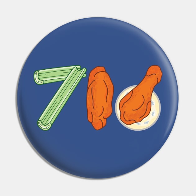 716 Chicken Wings and Bleu Cheese Dip Pin by JossSperdutoArt