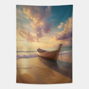 summer boat Tapestry