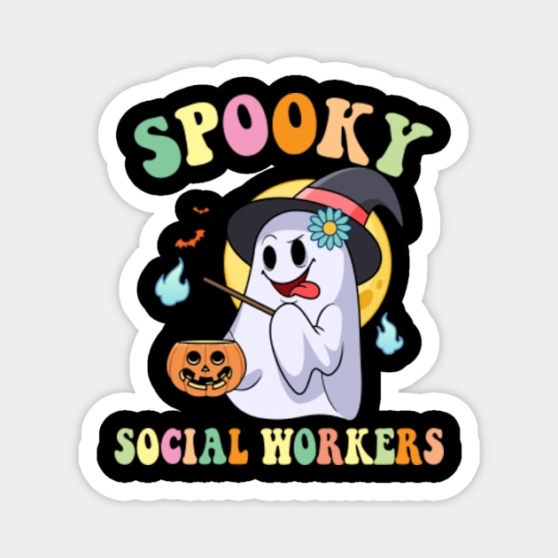 Spooky Social Worker Halloween Magnet by Kardio