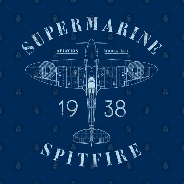 Spitfire Blueprint by 909 Apparel