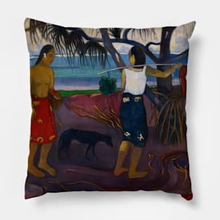 Under the Pandanus II by Paul Gauguin Pillow