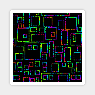 Rainbow Blocks on Black 5748 Magnet