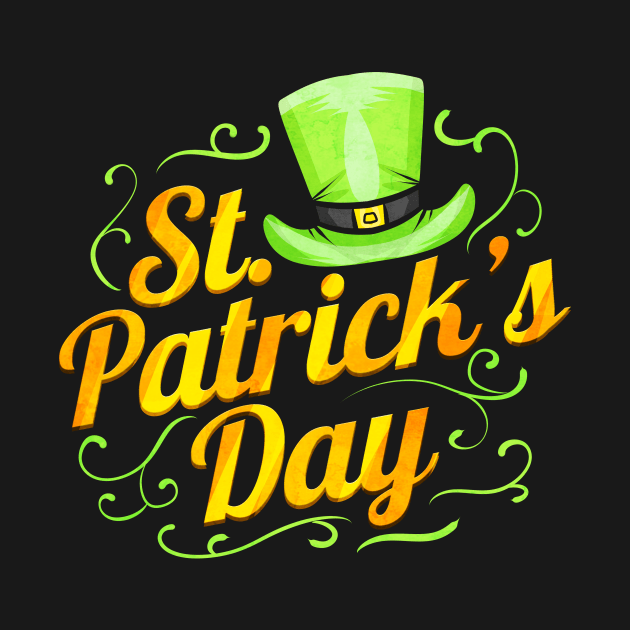 Green Hat And Letters Logo For St. Patricks Day by SinBle
