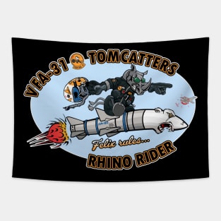 Tomcatters Rhino Nose Art Tapestry