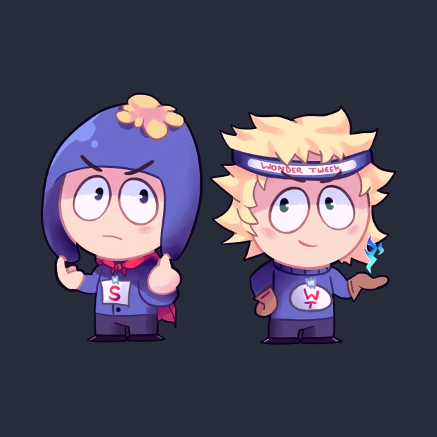 Super Craig & Wonder Tweek chibi by Midnight_rabbit