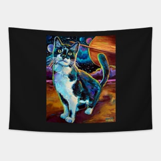 James Webb Telescope Space Cat by Robert Phelps Tapestry